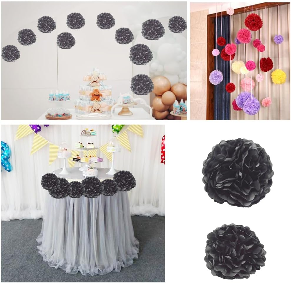Ruidee 12 Piece Tissue Paper Pom Poms Decorations