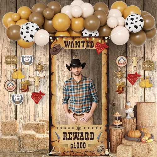 Jenlion Wild West Cowboy Birthday Party Decor Kit