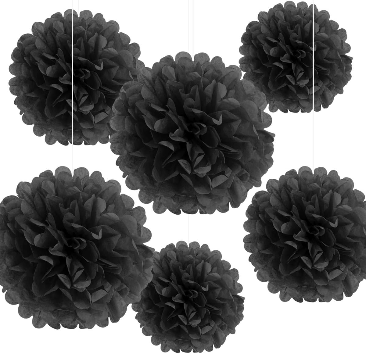 Binpeng Paper Pom Poms Wedding Party Decorations 6PCS