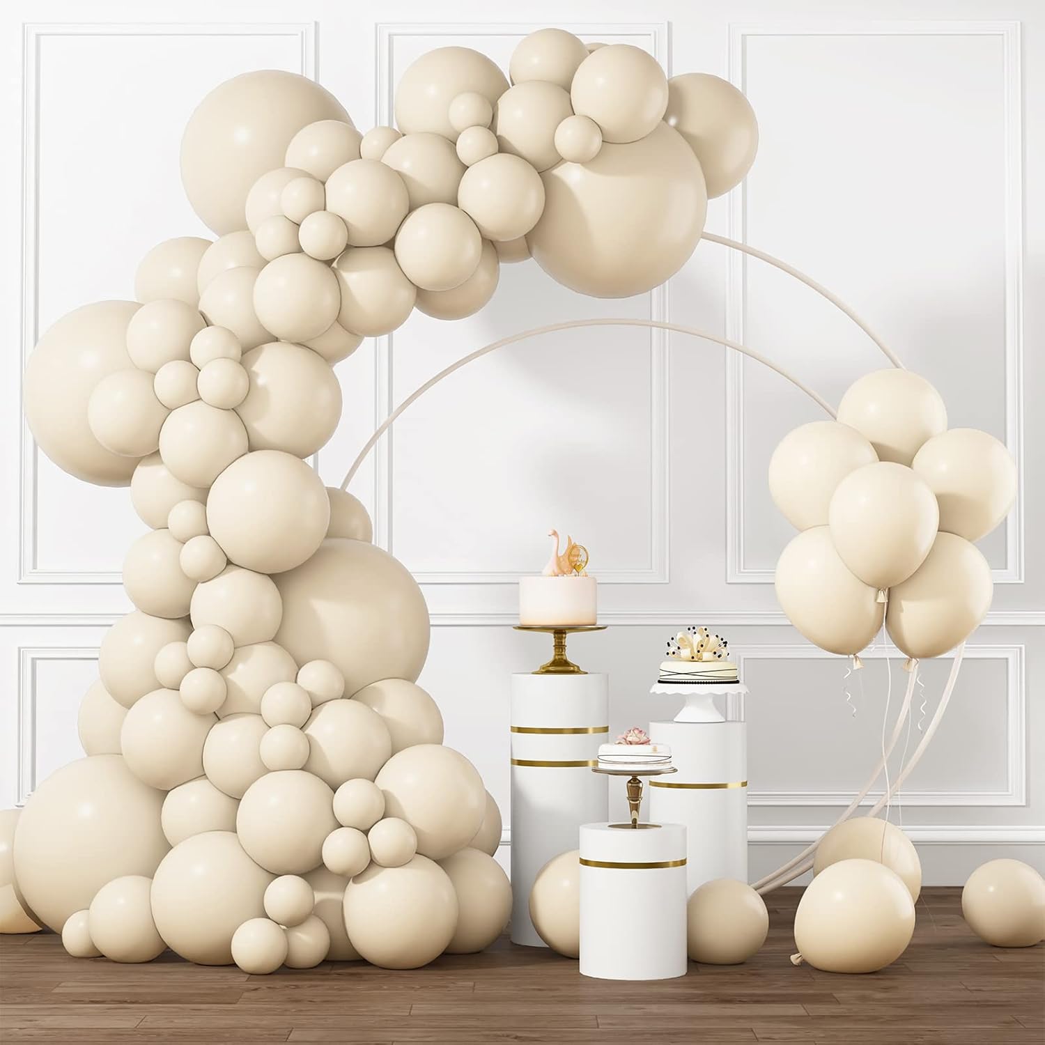 White Sand Balloons 105pcs 5101218 Inch Garland Arch Kit for Parties