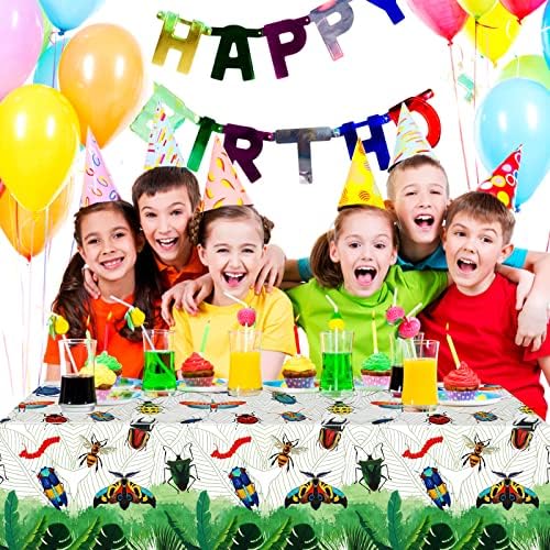PHOGARY Insect Themed Party Tablecloth 3pcs 51x87in