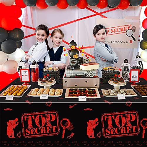 3PCS Spy Party Tablecloths for Kids Birthday Decor