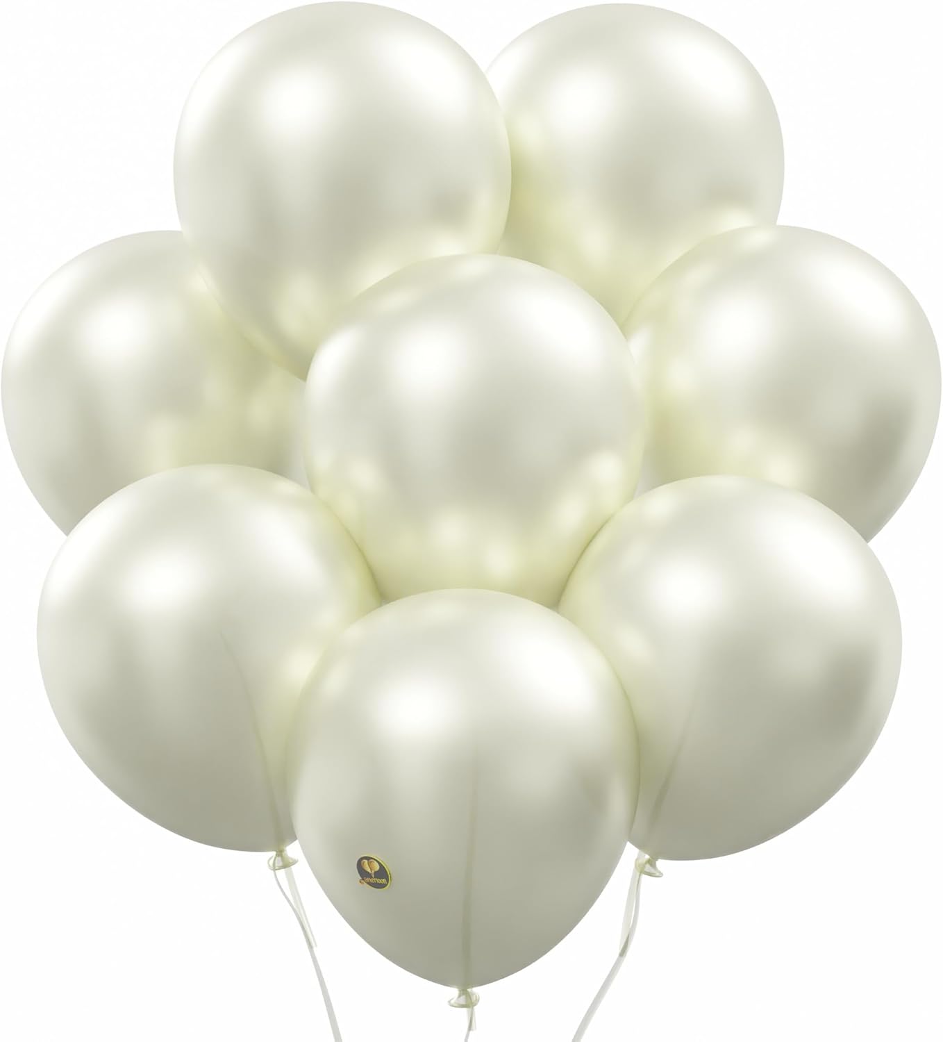 AFTERLOON Biodegradable Balloons 24pcs Pearlized White 12 Inch