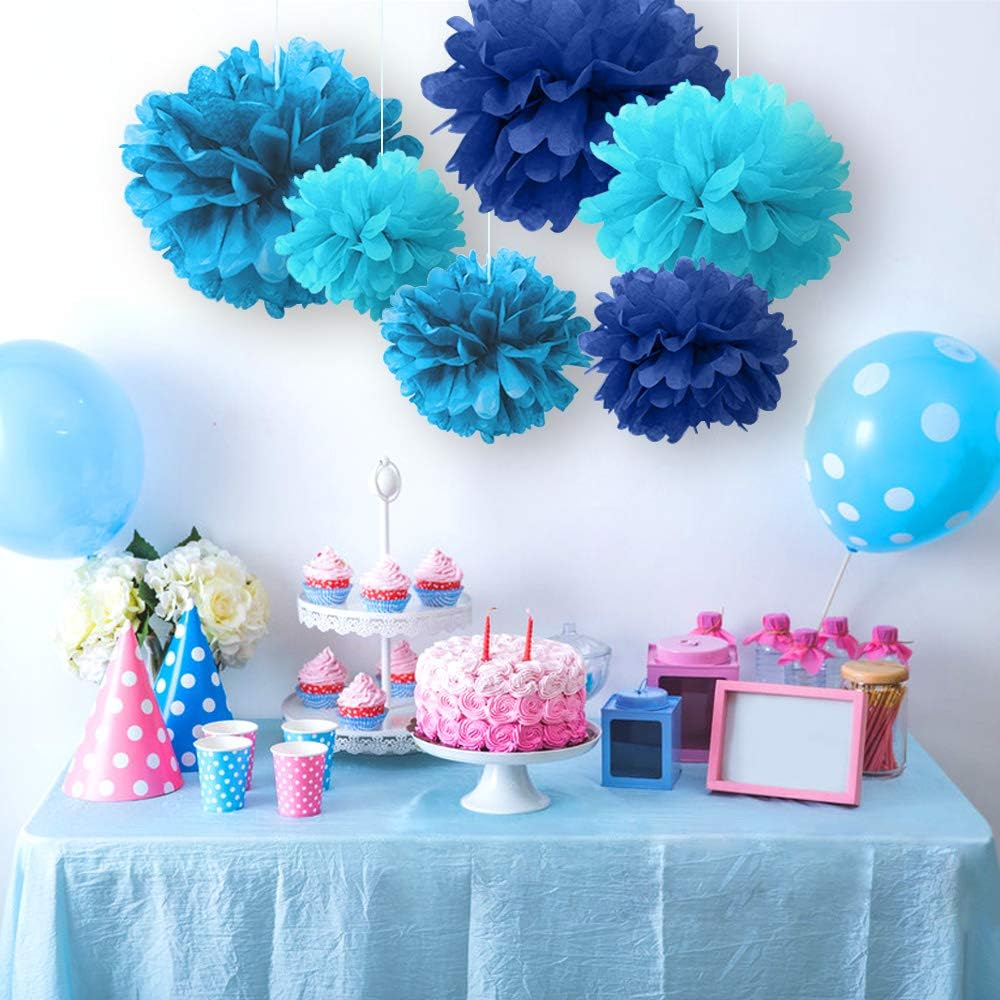 Binpeng Paper Pom Poms Wedding Party Decorations 6PCS