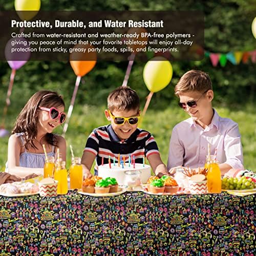 3 Pack Neon Birthday Party Table Cover Supplies