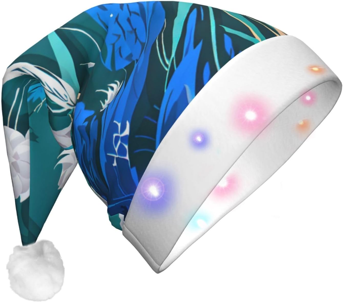 QINZHENG LED Light Up Dragonfly Santa Hat for Adults