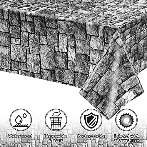 Irenare Stone Wall Tablecloths 8 Pack 108x54 Inch