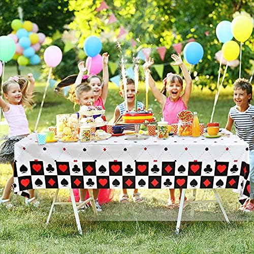 Lecpeting 2 Pcs Casino Plastic Table Covers 87x51 Inches