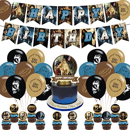 THREEMAO 4-in-1 Birthday Party Decorations Set