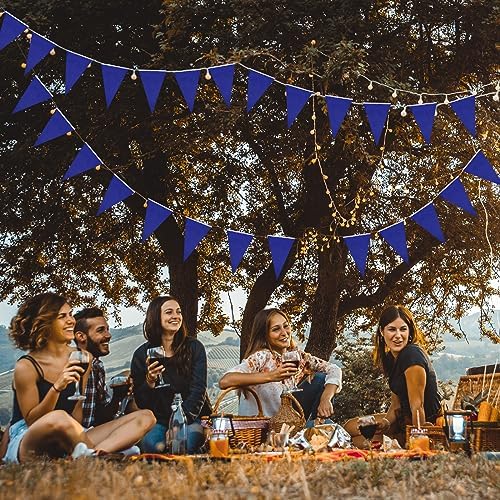 Panelee 300 Feet Blue Pennant Banner Garland
