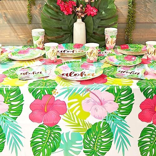 Sparkle and Bash 3 Pack Tropical Tablecloths 54x108 Inch