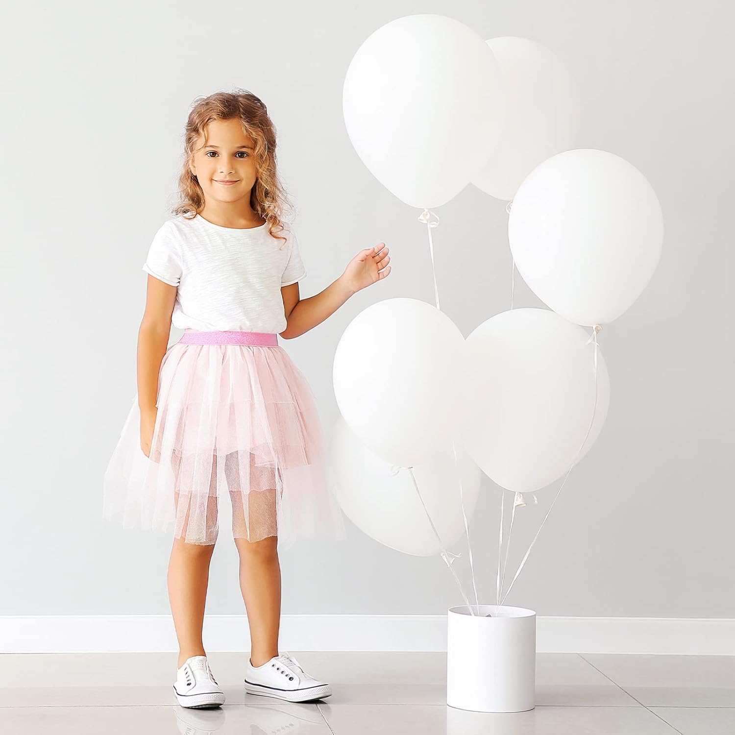RUBFAC 87pcs White Balloons Kit for Garland Arch Decorations