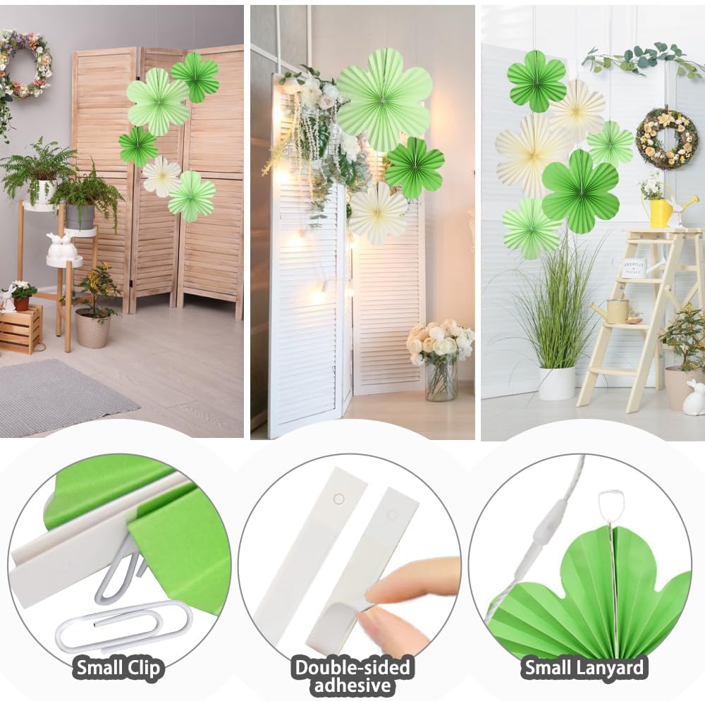 Yosawa 9PCS Paper Flowers Decorations for Wall Hanging Fans