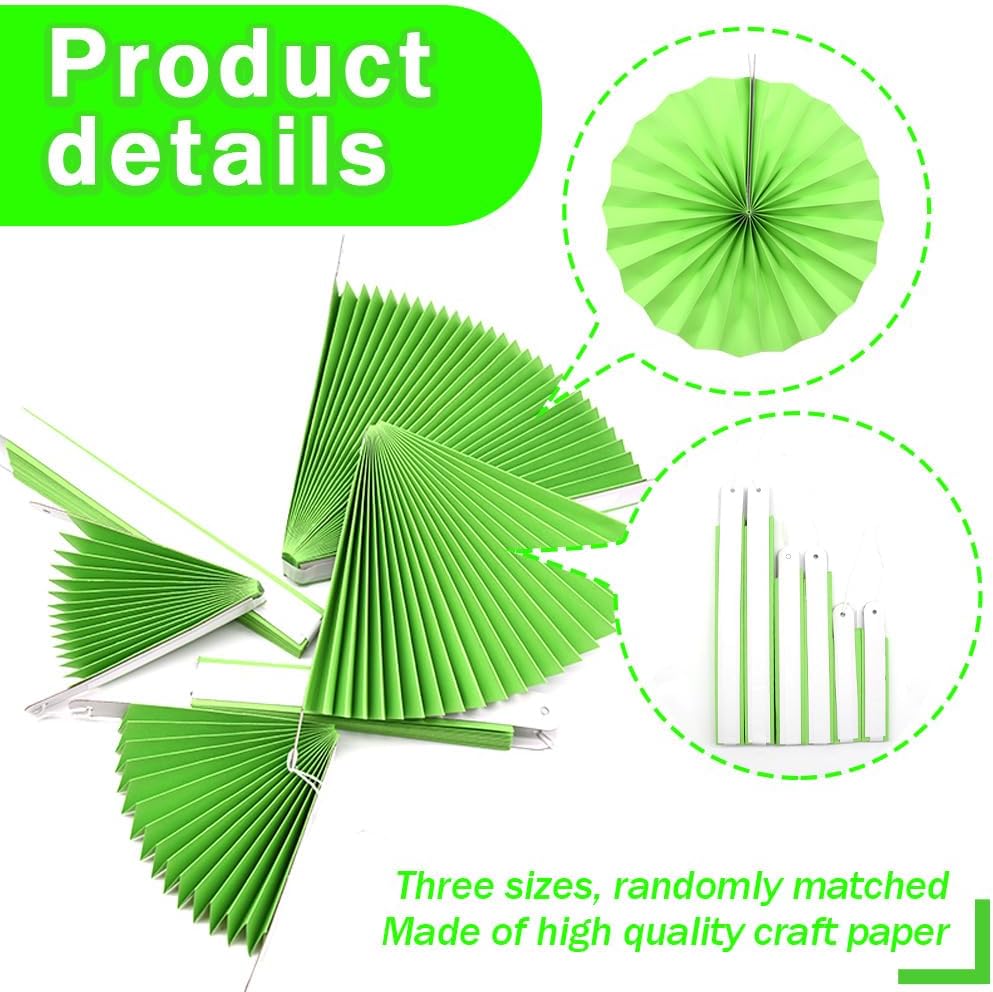 CEEYSEE 6 Piece Hanging Paper Fans Party Decoration Set