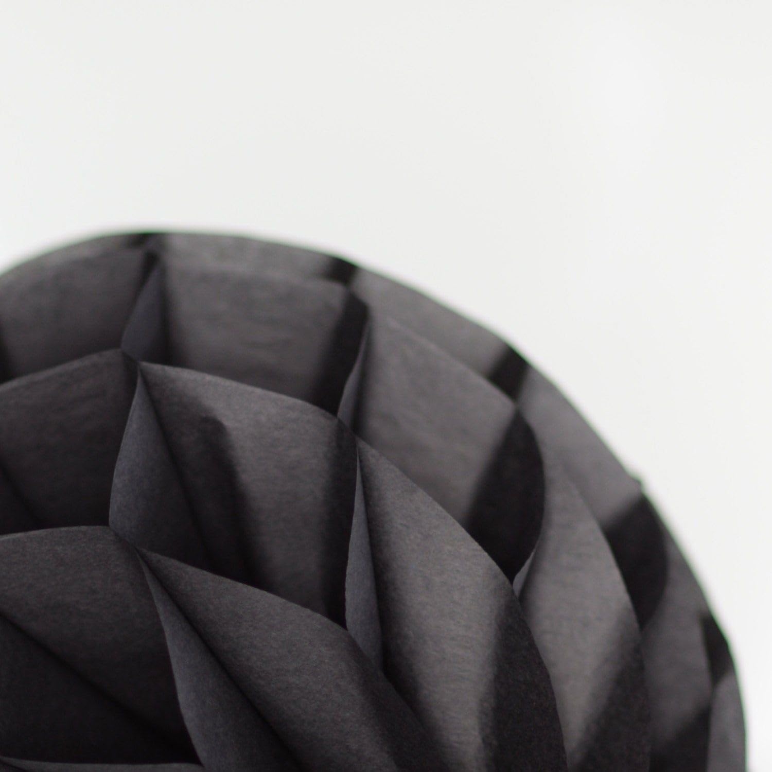 8 Piece 3 Inch Honeycomb Party Decor Balls Set Black