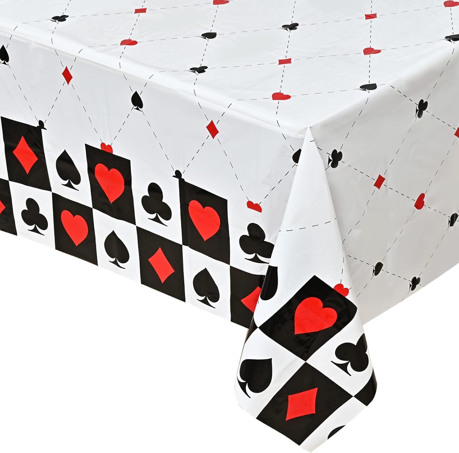 Lecpeting 2 Pcs Casino Plastic Table Covers 87x51 Inches
