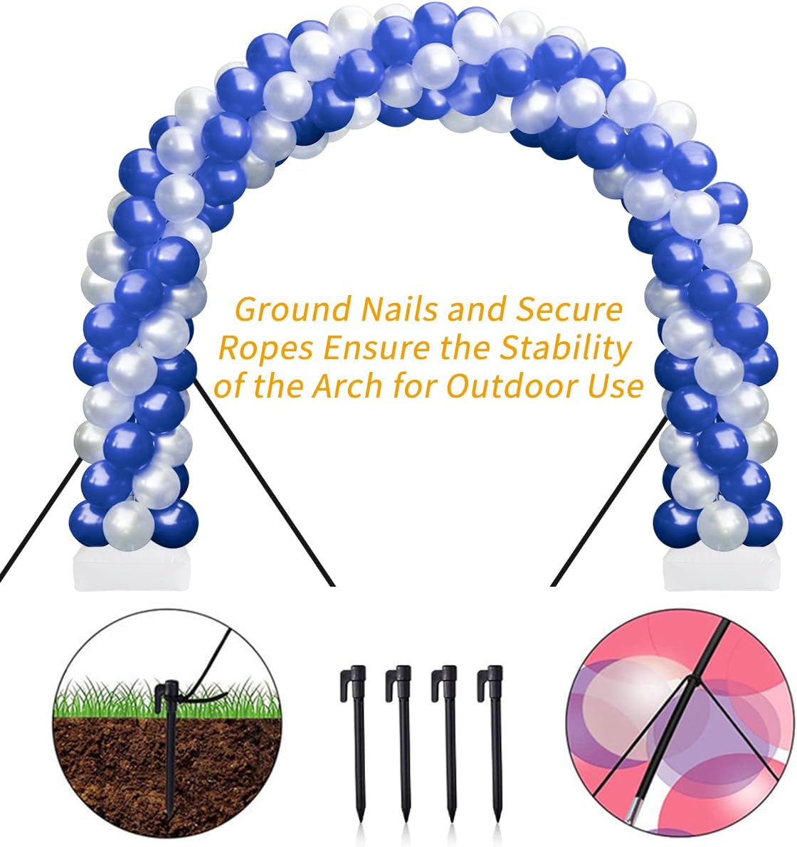 RUBFAC Balloon Arch Kit 8ft Tall 9ft Wide