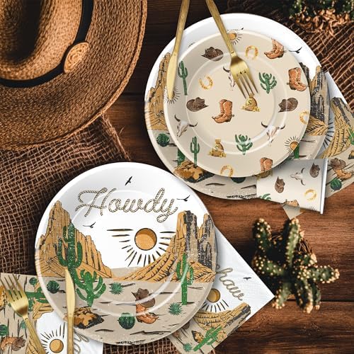 Western Party Supplies Set for 24 Guests