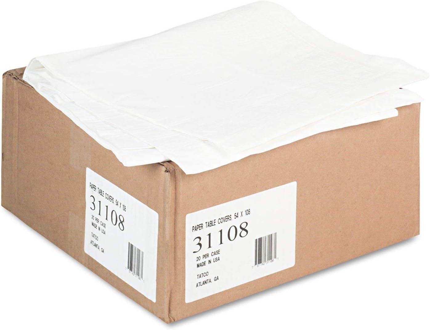 Tatco Paper Tablecover 54x108 White 20 per CT
