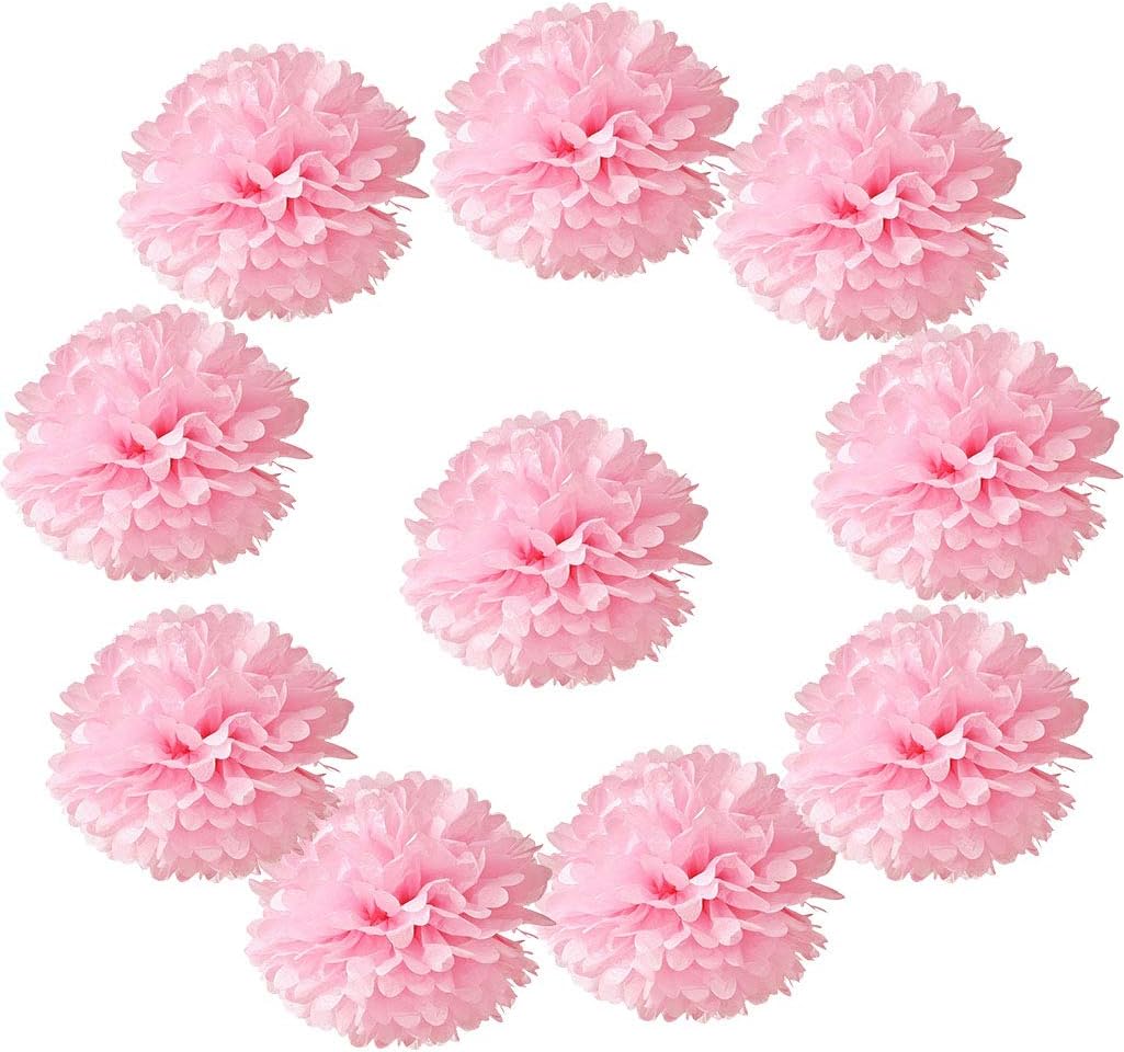 10pcs Tissue Paper Pom Poms Wedding Party Decor