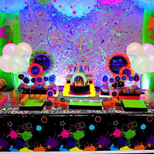 4 Pack Neon Birthday Table Covers
