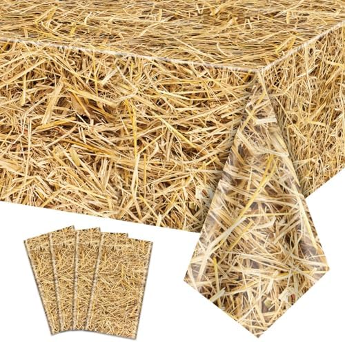 12Pcs Straw Tablecovers Western Theme Party Decorations