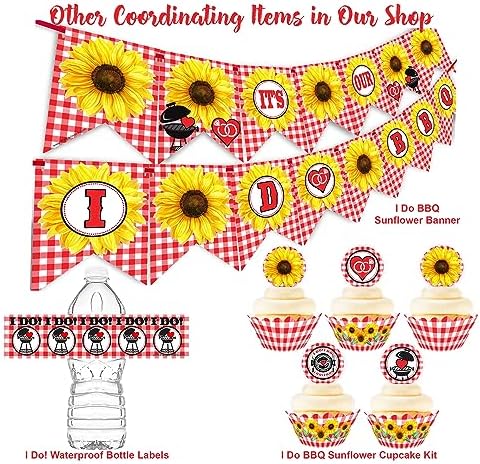 I Do BBQ Banner with Heart and BBQ Decor