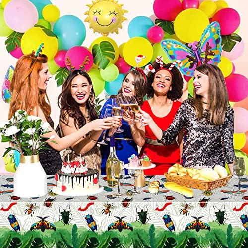 PHOGARY Insect Themed Party Tablecloth 3pcs 51x87in