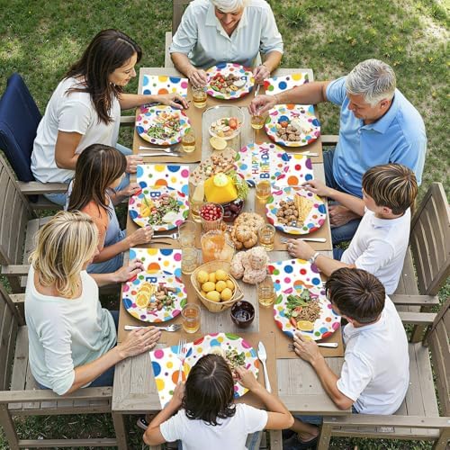 40 Pcs Happy Birthday Paper Plates Napkins Set