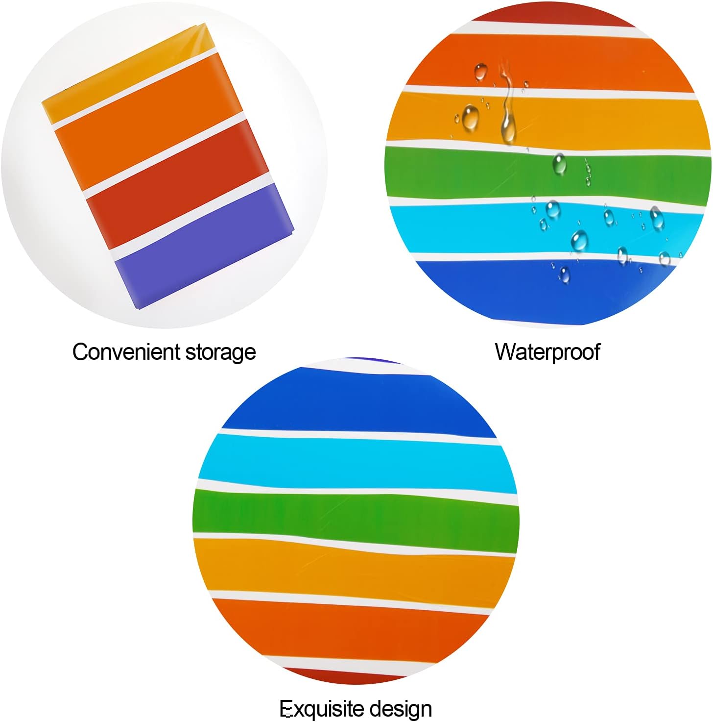 PHOGARY 3 Pack Rainbow Tablecovers for Party Decor