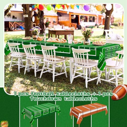 Mixweer Football Theme Tablecloths 54x108in