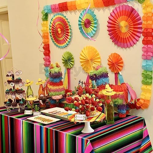 Mexican Fiesta Table Cover 3 Pcs Rectangle Party Decor