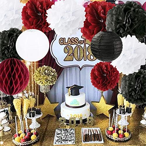 Furuix 2025 Graduation Party Decor Honeycomb Balls