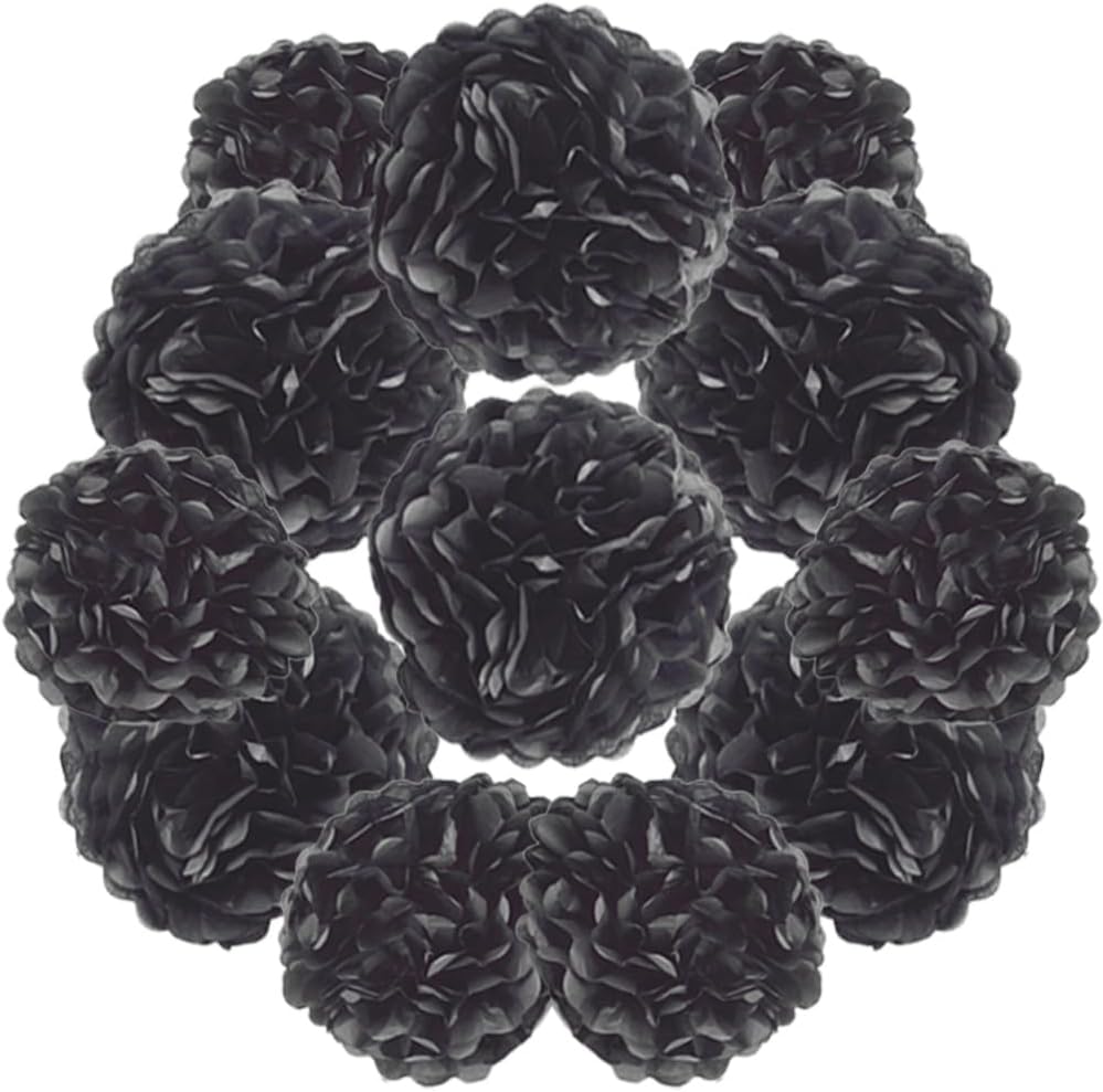 Yosawa 12 Pcs Tissue Paper Pom Pom Flowers Decorations