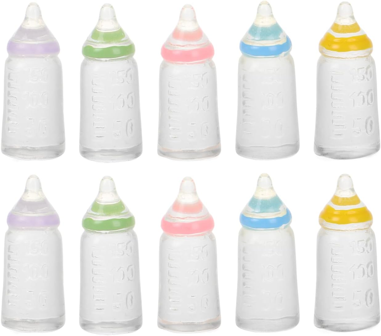 Kichvoe 30pcs Miniature Doll Bottle Set for Baptism Party Favors