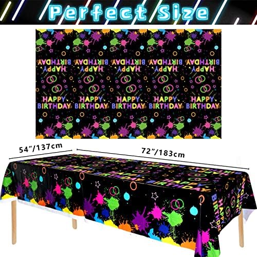 4 Pack Neon Birthday Table Covers