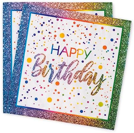 Royal Bluebonnet Rainbow Birthday Plates Set of 24