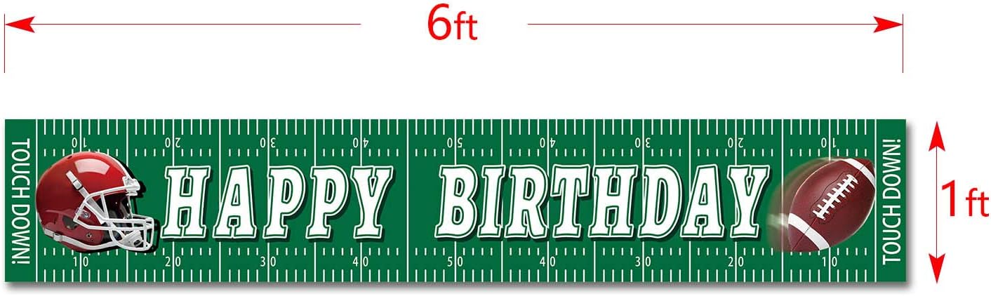 Happy Birthday Banner 6 Feet Football Decorations