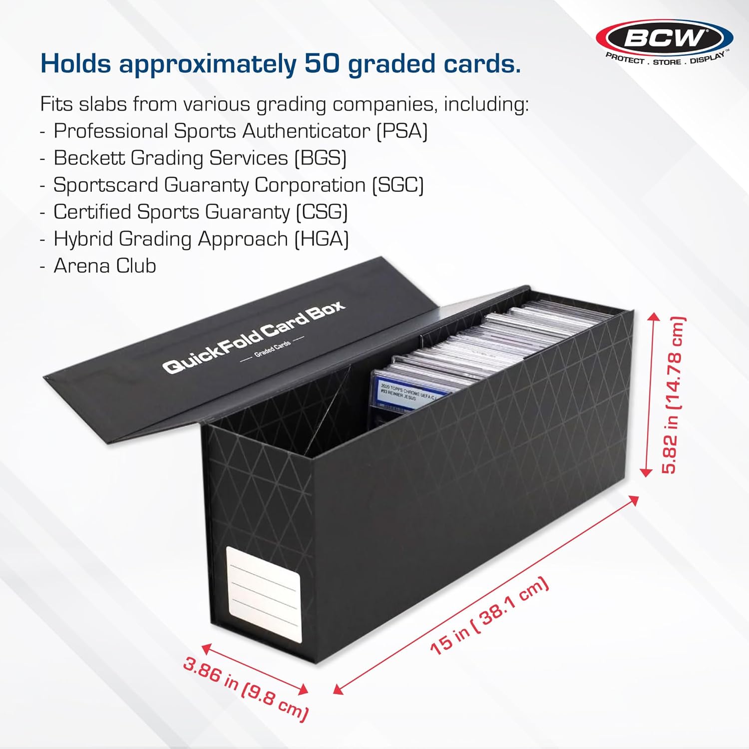 BCW QuickFold Card Boxes - Magnetic Closure 3 Pack