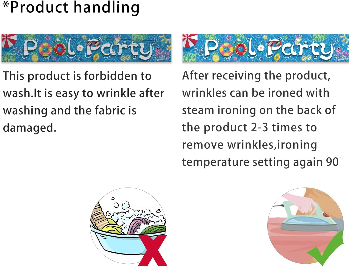 Partico Pool Party Banner for Summer Decorations