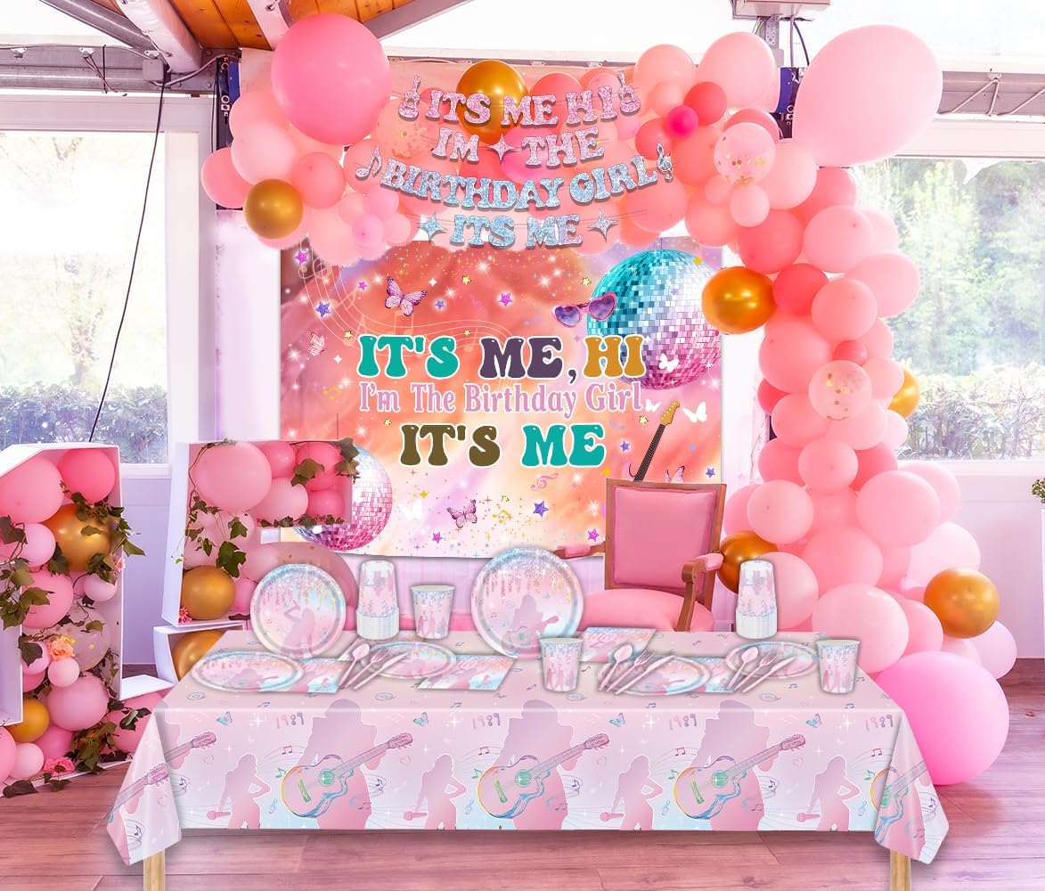 142Pcs Birthday Girl Music Singer Party Supplies Set
