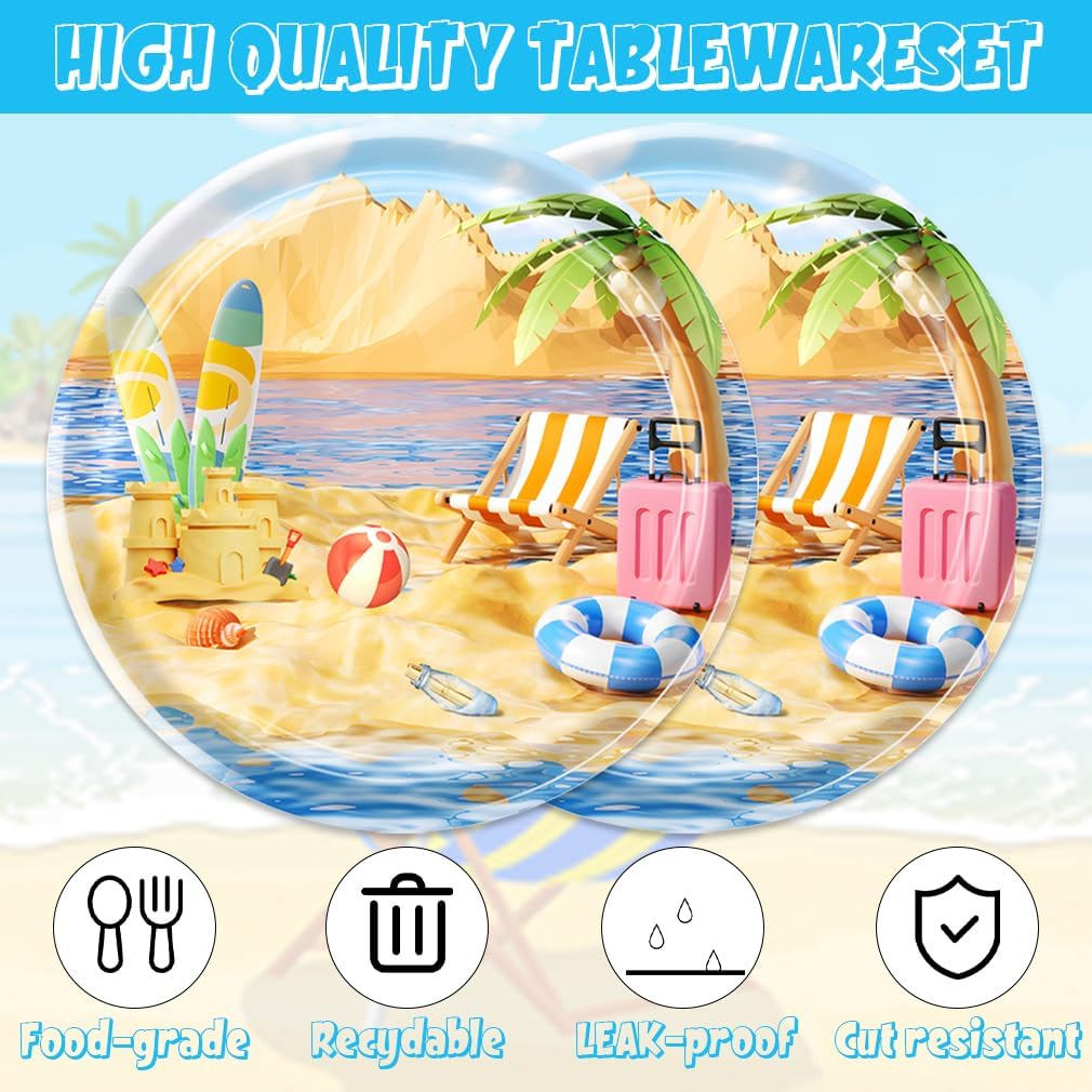 41pcs Summer Beach Party Supplies Set