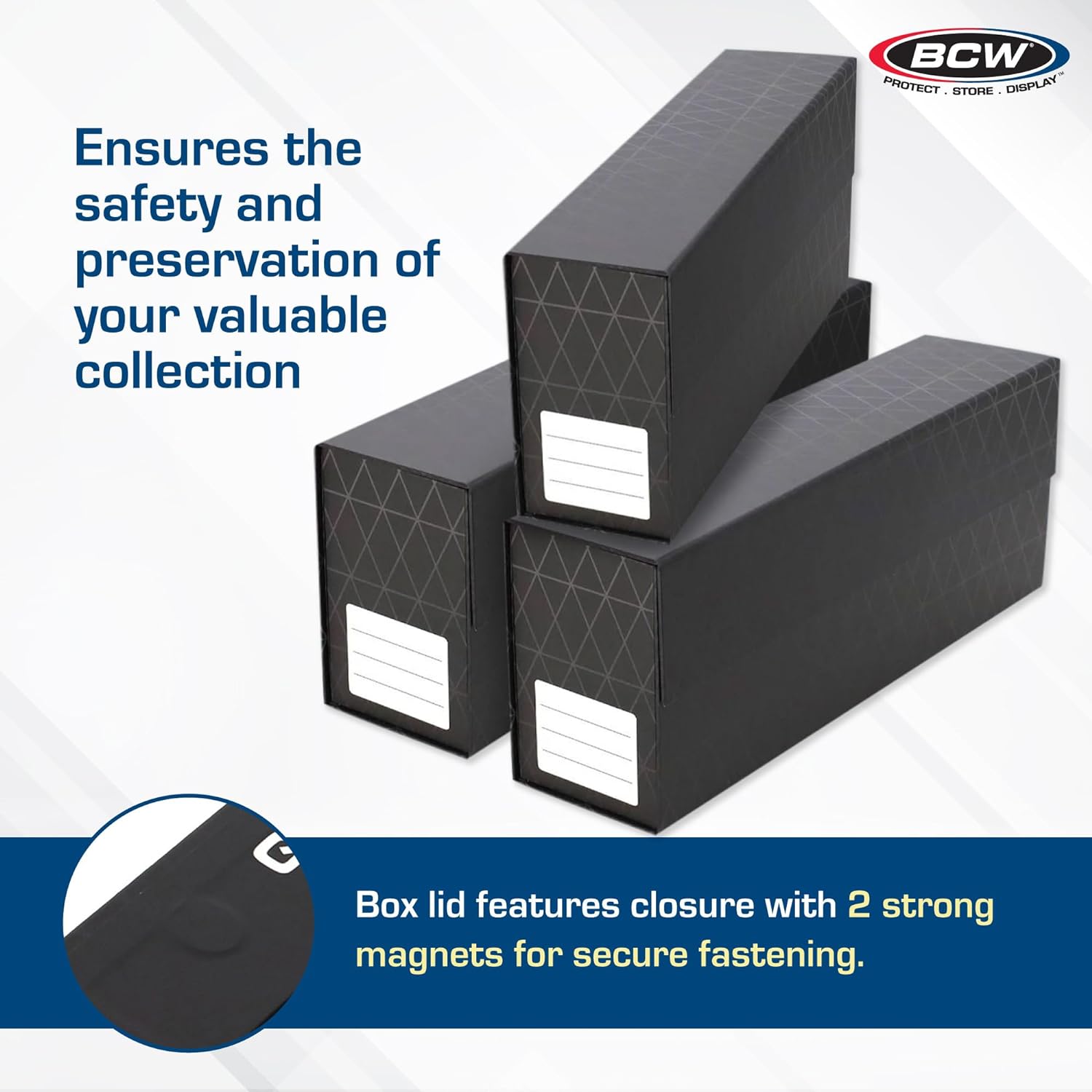BCW QuickFold Card Boxes - Magnetic Closure 3 Pack
