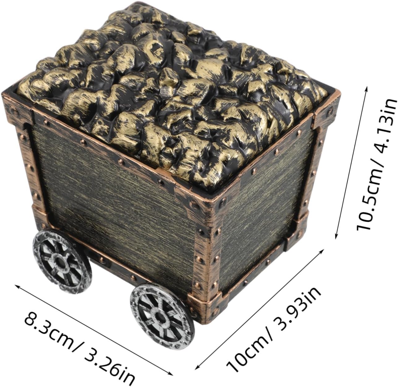 VICASKY Miniature Mining Cart Storage Box