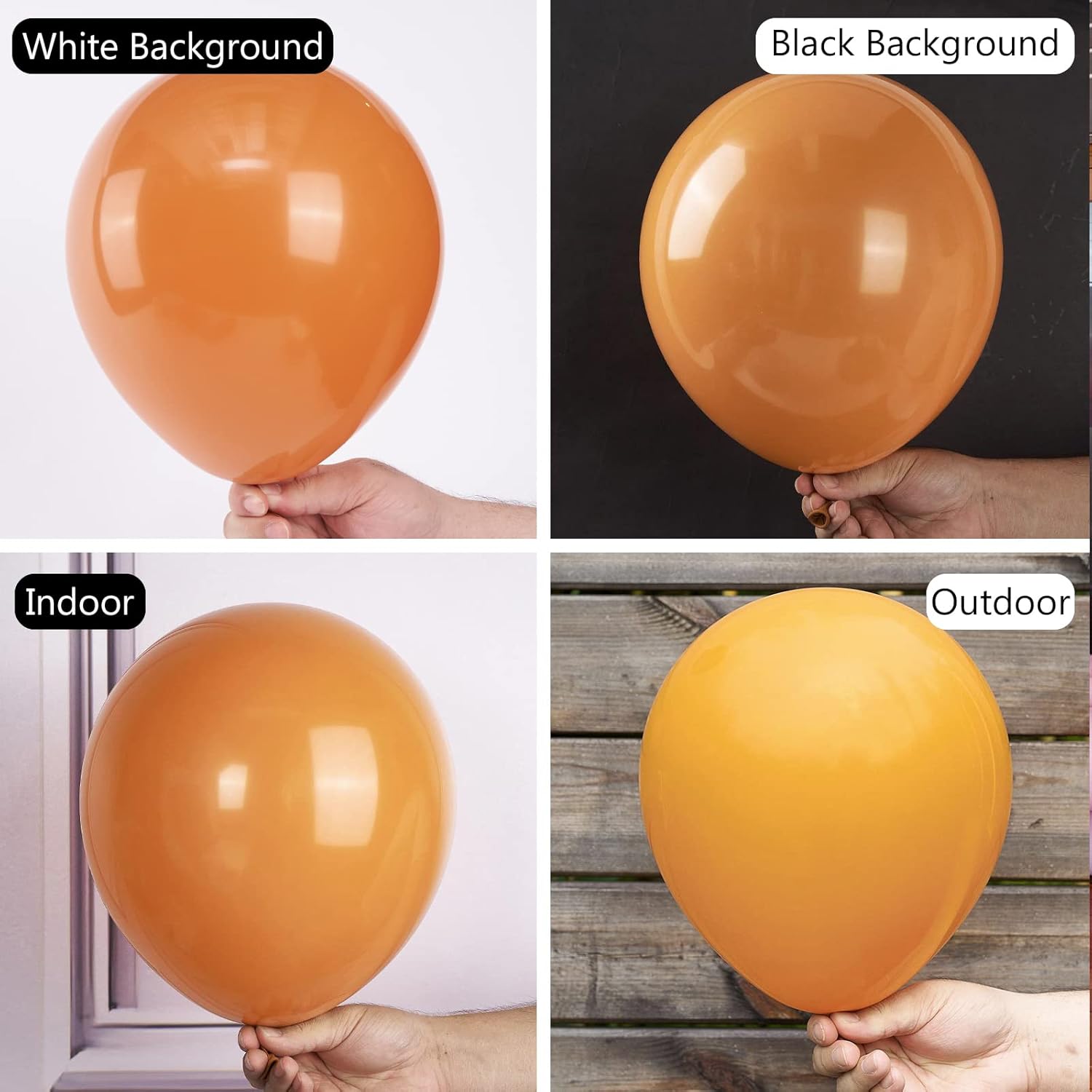 PartyWoo Burnt Orange Balloons 100pcs Arch Garland Kit For Fall Events