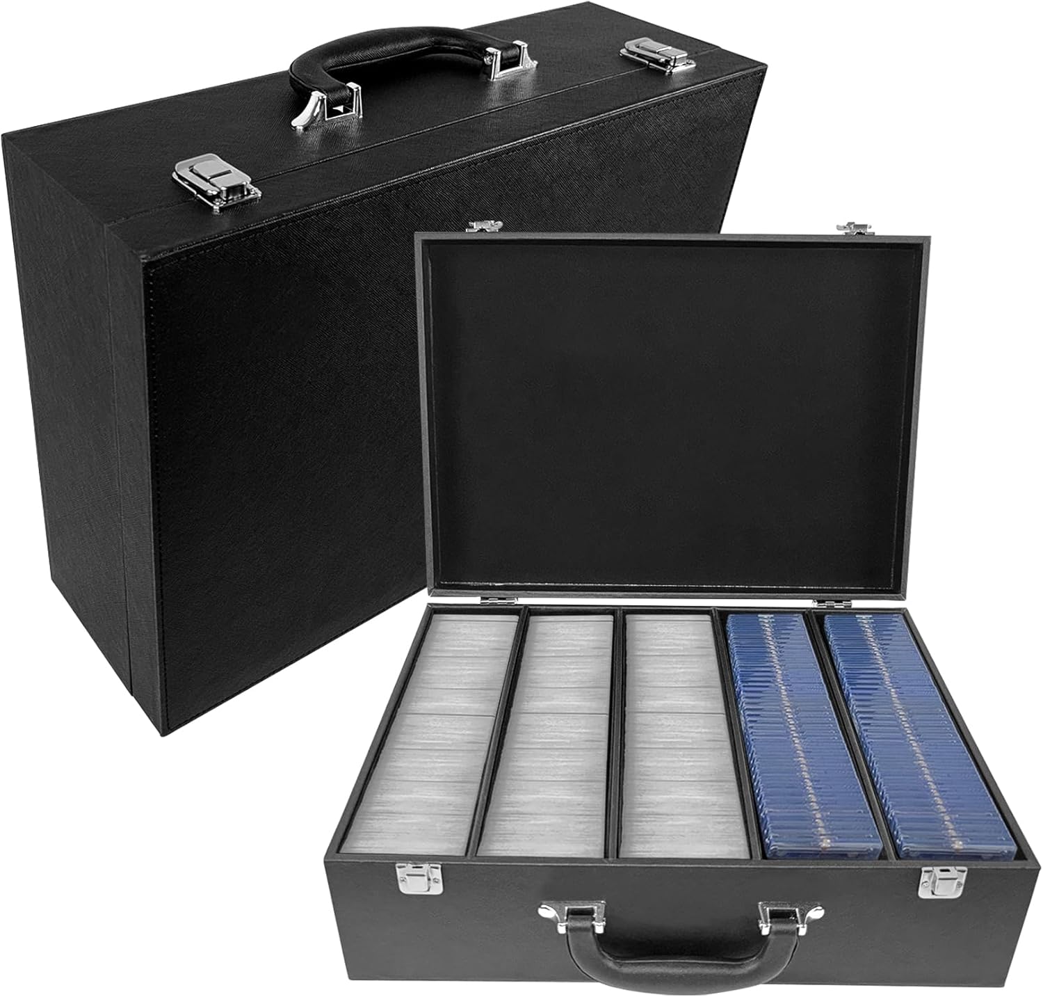 Card Storage Box for 3300 Trading Cards with Leather Closure