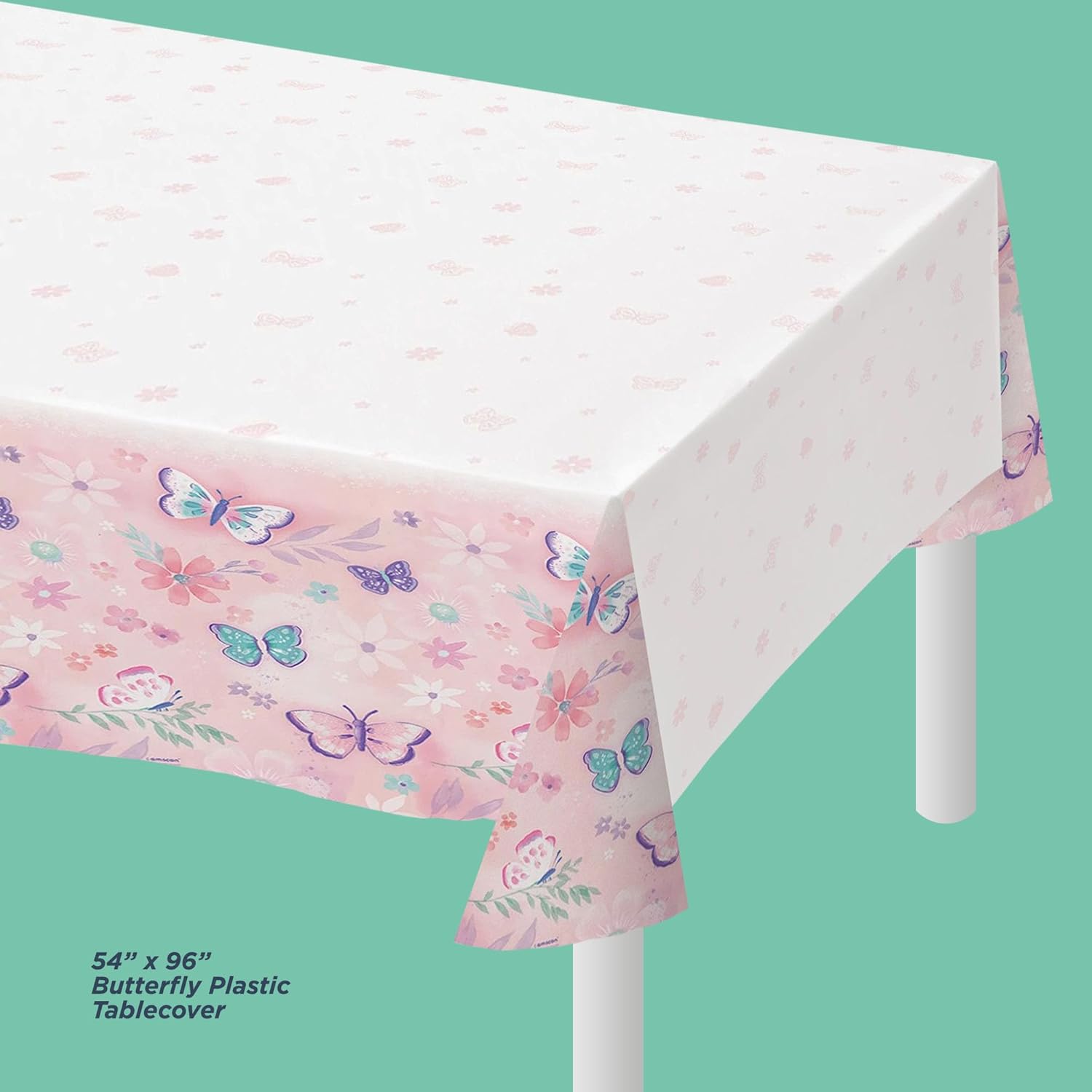 HOME HOOPLA Butterfly Party Table Cover 52x96 Inches