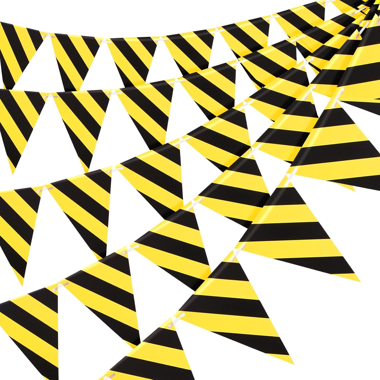6 Pcs Construction Birthday Party Supplies Decorations Black