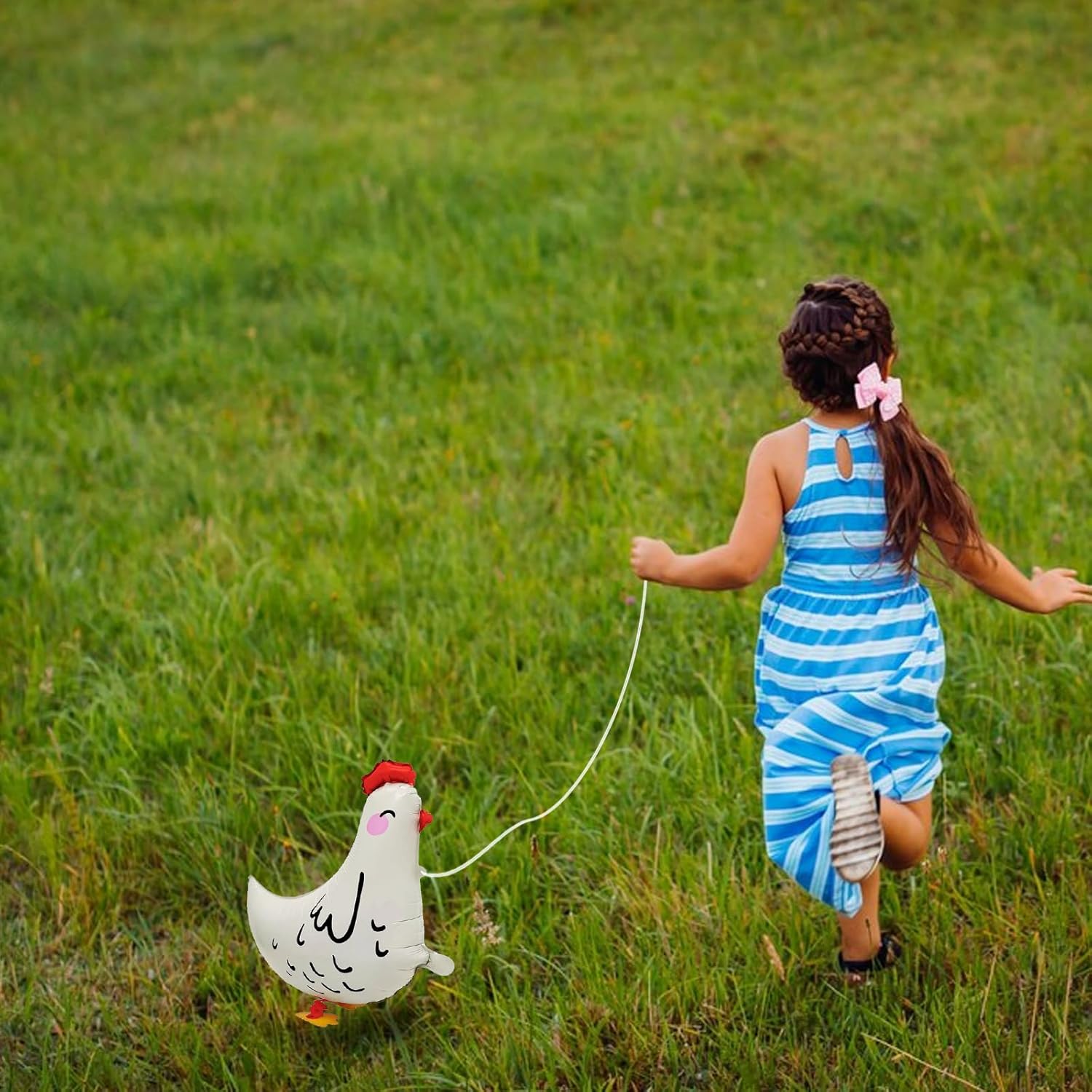 6Pcs Walking Chicken Foil Balloons for Kids Gift