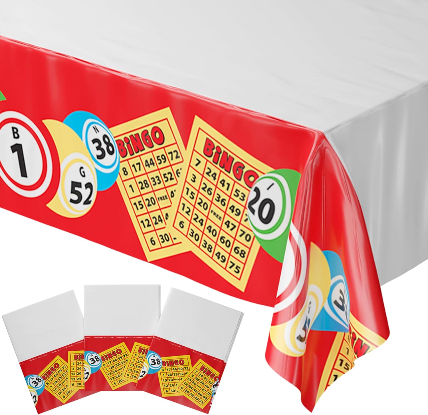 Blue Orchards Bingo Table Covers Pack of 3 54x108 XL